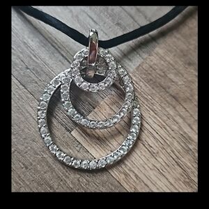🥳bundle 3 For $15🥳Nolan Miller Triple Layer CZ Circle Pendant On Cord